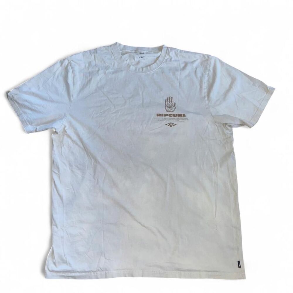 Rip Curl Men's Cream and Brown Desert Snake Graphic T-shirt SZ XL Relaxed Fit